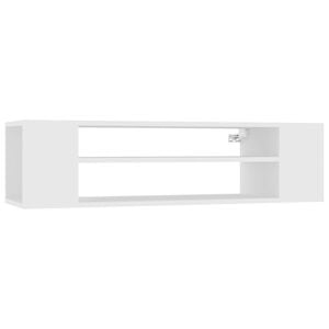 vidaXL feh&eacute;r szerelt fa f&uuml;ggő TV-szekr&eacute;ny 100 x 30 x 26,5 cm
