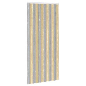 vidaXL Rovar F&uuml;gg&ouml;ny Chenille Sz&uuml;rke &eacute;s B&eacute;zs 100 x 220 cm 100% PP