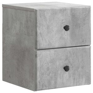 vidaXL Fali &eacute;jjeli szekr&eacute;ny Betonsz&uuml;rke 34,5 x 33 x 40 cm Szerelt Fa