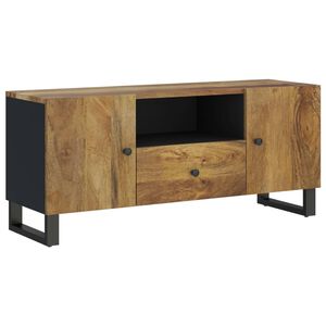vidaXL t&ouml;m&ouml;r mang&oacute;fa &eacute;s szerelt fa TV-szekr&eacute;ny 105 x 33,5 x 46 cm