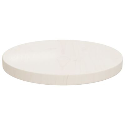 vidaXL fehér tömör fenyőfa asztallap Ø30 x 2,5 cm