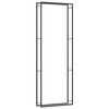 vidaXL fekete ac&eacute;l tűzifat&aacute;rol&oacute; &aacute;llv&aacute;ny 110x28x312 cm
