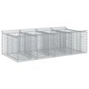 vidaXL Gabion emelt &aacute;gy 2 db 200 x 100 x 60 cm Horganyzott Ac&eacute;l Ez&uuml;st