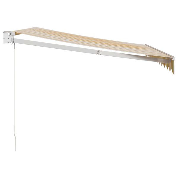 vidaXL s&aacute;rga-feh&eacute;r sz&ouml;vet &eacute;s alum&iacute;nium beh&uacute;zhat&oacute; napellenző 3,5x2,5 m