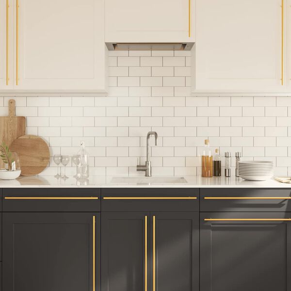 vidaXL 5 db aranysz&iacute;nű rozsdamentes ac&eacute;l szekr&eacute;nyfoganty&uacute; 480 mm