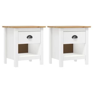 vidaXL Hill 2 db t&ouml;m&ouml;r fenyőfa &eacute;jjeliszekr&eacute;ny 46 x 35 x 49,5 cm