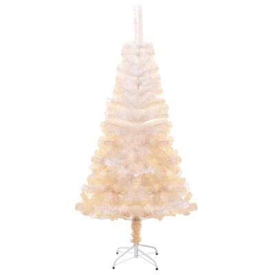 vidaXL fehér PVC műkarácsonyfa irizáló csúcsokkal 150 cm