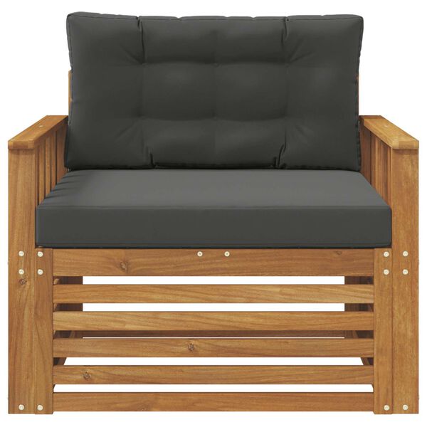 vidaXL K&uuml;lt&eacute;ri kanap&eacute; szett T&ouml;m&ouml;r ak&aacute;cfa &eacute;s poli&eacute;szter Term&eacute;szetes