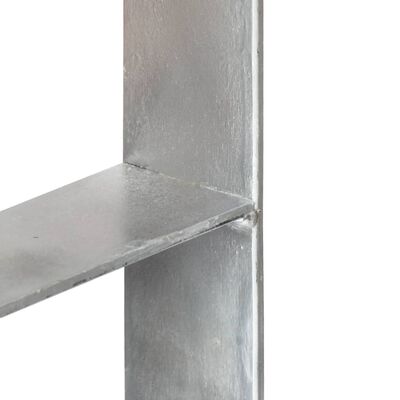 vidaXL 2 db ezüstszínű horganyzott acél kerítéshorgony 7 x 6 x 60 cm
