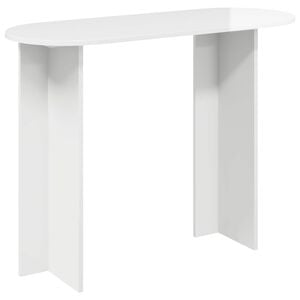 vidaXL Konzolasztal Magasf&eacute;nyű Feh&eacute;r 100 x 39,5 x 75 cm Szerelt Fa