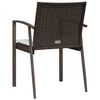 vidaXL 2 db barna polyrattan kerti szék párnával 56,5 x 57 x 83 cm