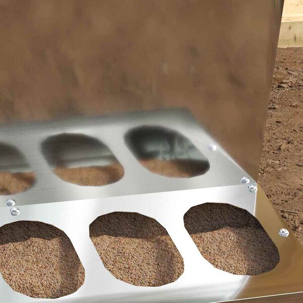 vidaXL Csirke etető Ez&uuml;st 40 x 40 x 45 cm Horganyzott ac&eacute;l