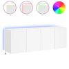 vidaXL 2 db feh&eacute;r falra szerelhető TV-szekr&eacute;ny LED-ekkel 60x35x41 cm