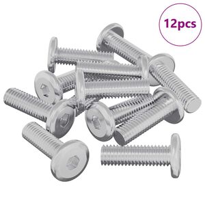 vidaXL Csavar 12 pcs Ez&uuml;st 8 x 25 mm Ac&eacute;l