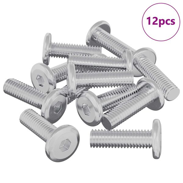 vidaXL Csavar 12 pcs Ez&uuml;st 8 x 25 mm Ac&eacute;l