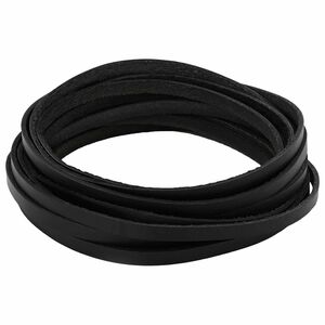 vidaXL Bőr heveder 1 Fekete 500 x 0,8 cm Bőr