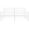 vidaXL feh&eacute;r f&eacute;m &aacute;gykeret fej- &eacute;s l&aacute;bt&aacute;ml&aacute;val 193 x 203 cm