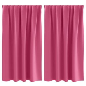 vidaXL Fekete F&uuml;gg&ouml;ny Gyűrűkkel 2 db &Eacute;l&eacute;nk r&oacute;zsasz&iacute;n 140 x 140 cm