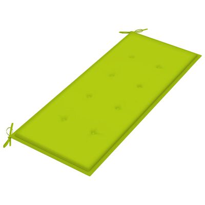 vidaXL tömör tíkfa rakásolható kerti pad párnával 128,5 cm
