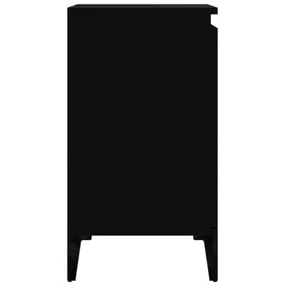 vidaXL fekete szerelt fa mosdószekrény 58x33x60 cm