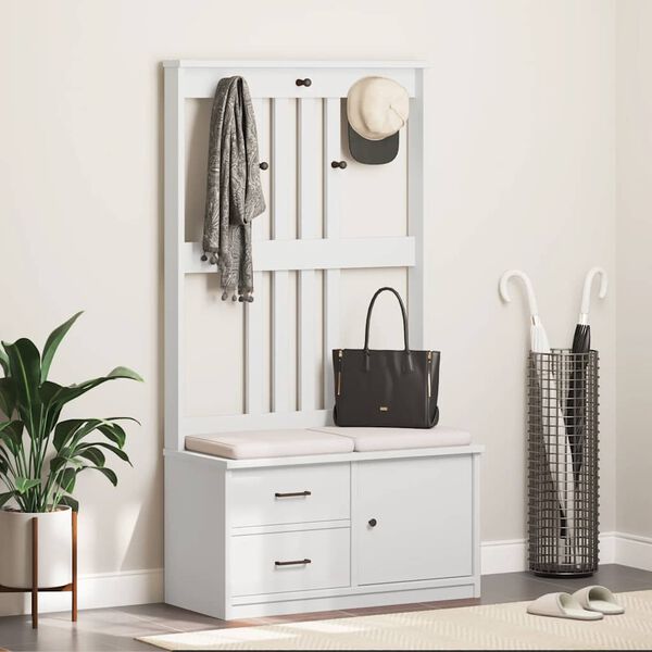 vidaXL SANDNES tömör fenyőfa előszobafa 87x40x159,5 cm