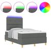 vidaXL LED Box Spring &Aacute;gy matracmal S&ouml;t&eacute;tsz&uuml;rke 120 x 200 cm sz&ouml;vet