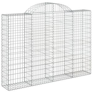 vidaXL &iacute;ves horganyzott vas gabion kos&aacute;r 200x30x140/160 cm