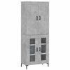 vidaXL betonsz&uuml;rke szerelt fa magasszekr&eacute;ny 69,5 x 34 x 180 cm