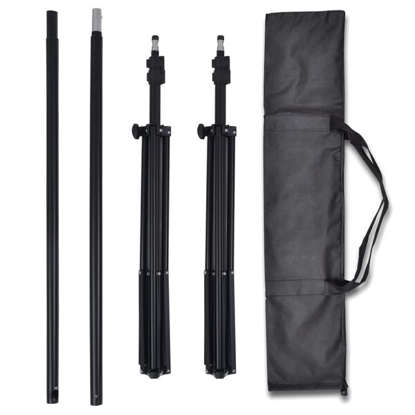 vidaXL fot&oacute;st&uacute;di&oacute;-felszerel&eacute;s 3 pamut h&aacute;tt&eacute;rrel, kerettel 3 x 3 m