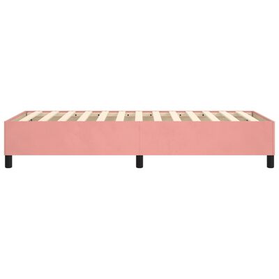 vidaXL rózsaszín bársony ágykeret 90x190 cm