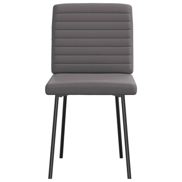 vidaXL 2 db szürke műbőr étkezőszék