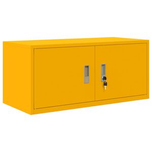 vidaXL T&aacute;rol&oacute;szekr&eacute;ny Must&aacute;r s&aacute;rga 90 x 40 x 40 cm Ac&eacute;l