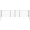 vidaXL ezüst színű horganyzott acél kerti kapu 400 x 100 cm