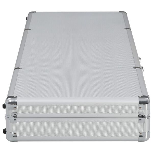 vidaXL ezüstszínű alumínium fegyvertáska 118 x 38 x 12 cm