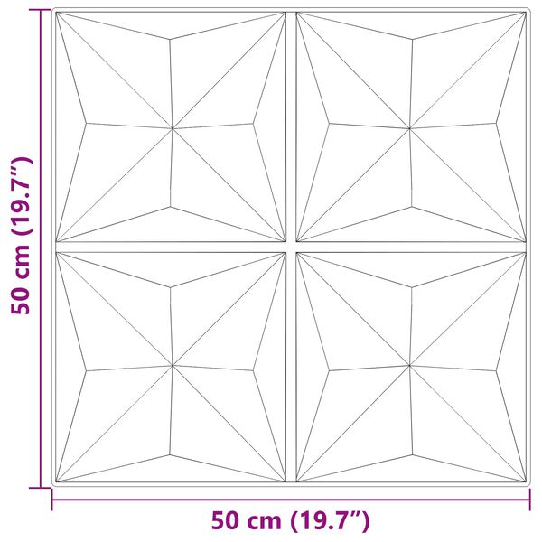 vidaXL Fali panelek 24 pcs Origami Beton 50 x 50 cm XPS Hab