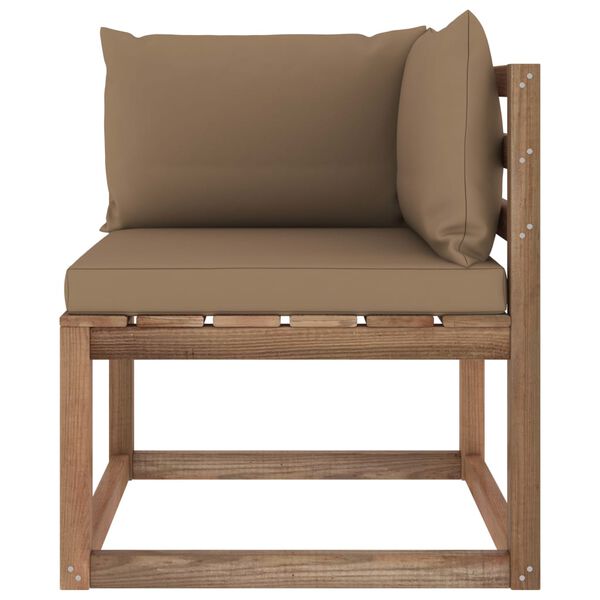 vidaXL kerti raklap sarokkanap&eacute; t&oacute;psz&iacute;nű p&aacute;rn&aacute;kkal