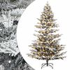 vidaXL Műanyag Hajtogat&oacute;s Kar&aacute;csonyfa 150 cm 150 LED Meleg feh&eacute;r