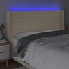 vidaXL kr&eacute;msz&iacute;nű sz&ouml;vet LED-es fejt&aacute;mla 203x16x118/128 cm