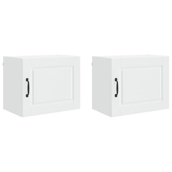 vidaXL Konyhaszekr&eacute;ny polcokkal 2 pcs Feh&eacute;r 50 x 31 x 40 cm Faanyag