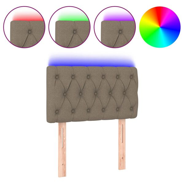 vidaXL t&oacute;psz&iacute;nű sz&ouml;vet LED-es fejt&aacute;mla 80 x 7 x 78/88 cm