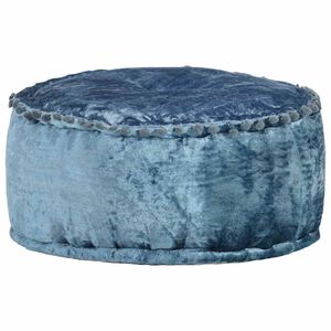 vidaXL k&eacute;k kerek b&aacute;rsony puff 40 x 20 cm