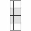 vidaXL fekete edzett üveg és alumínium tolóajtó 76 x 205 cm