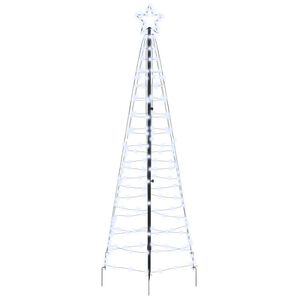 vidaXL LED Kar&aacute;csonyi Fenyő 250 cm 390 LED Hideg feh&eacute;r Ac&eacute;l
