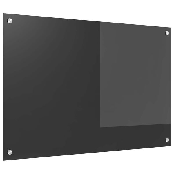 vidaXL Konyhai splashback Sötétszürke 90 x 60 x 0,6 cm edzett üveg