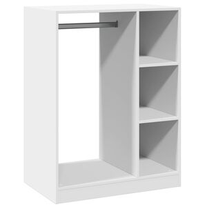 vidaXL feh&eacute;r szerelt fa ruh&aacute;sszekr&eacute;ny 77 x 48 x 102 cm