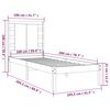 vidaXL fekete tömör fenyőfa ágykeret 100 x 200 cm