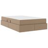 vidaXL &Aacute;gy t&aacute;rol&oacute;val &eacute;s matraccal Cappuccino 120 x 190 cm Műbőr