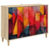 vidaXL Sz&eacute;f HEESCH Sonoma 102 x 33 x 75 cm Szerelt Fa