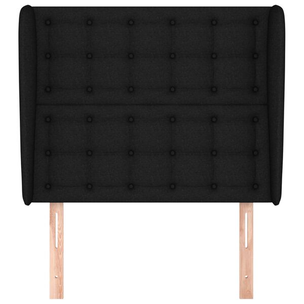 vidaXL fekete sz&ouml;vet fejt&aacute;mla sz&aacute;rnyakkal 103 x 23 x 118/128 cm