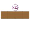 vidaXL 12 db barna bársony fali panel 60 x 15 cm 1,08 m²